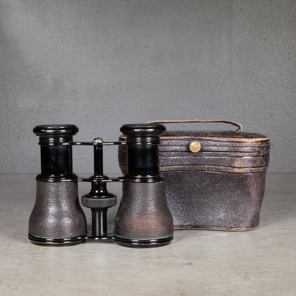 19th c. Leather LeMaire Fabt Paris Binoculars and Case | S16 Home