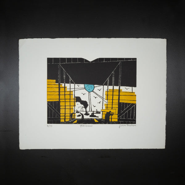 絵画 Julian Trevelyan Aigues Mortes Julian Trevelyan, Gravesend, 51/75, Signed, Etching, British Art