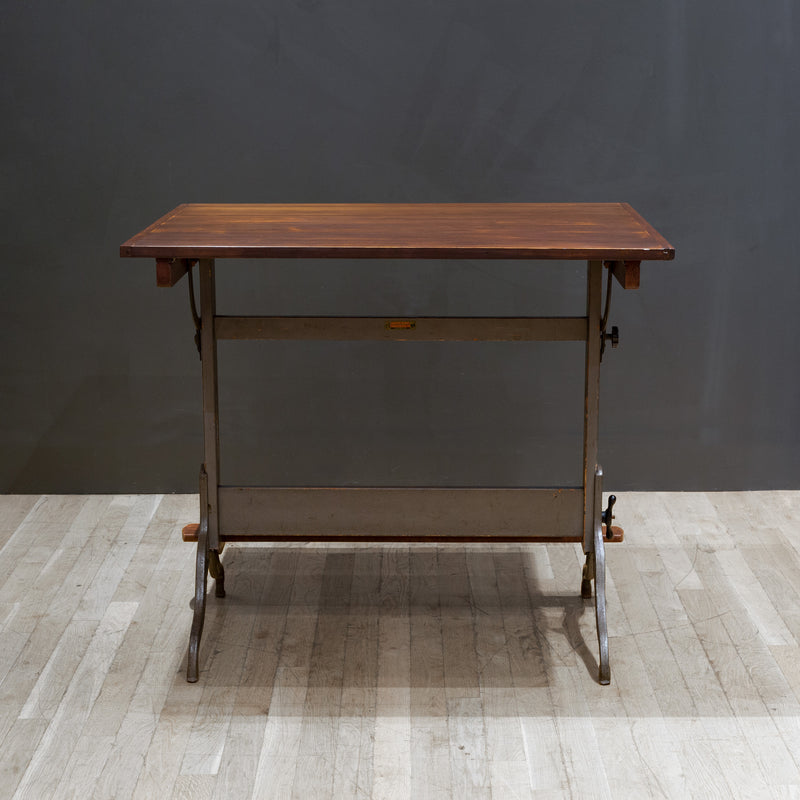 Antique Hamilton Mfg. Co. Drafting Table with Footrest c.1930