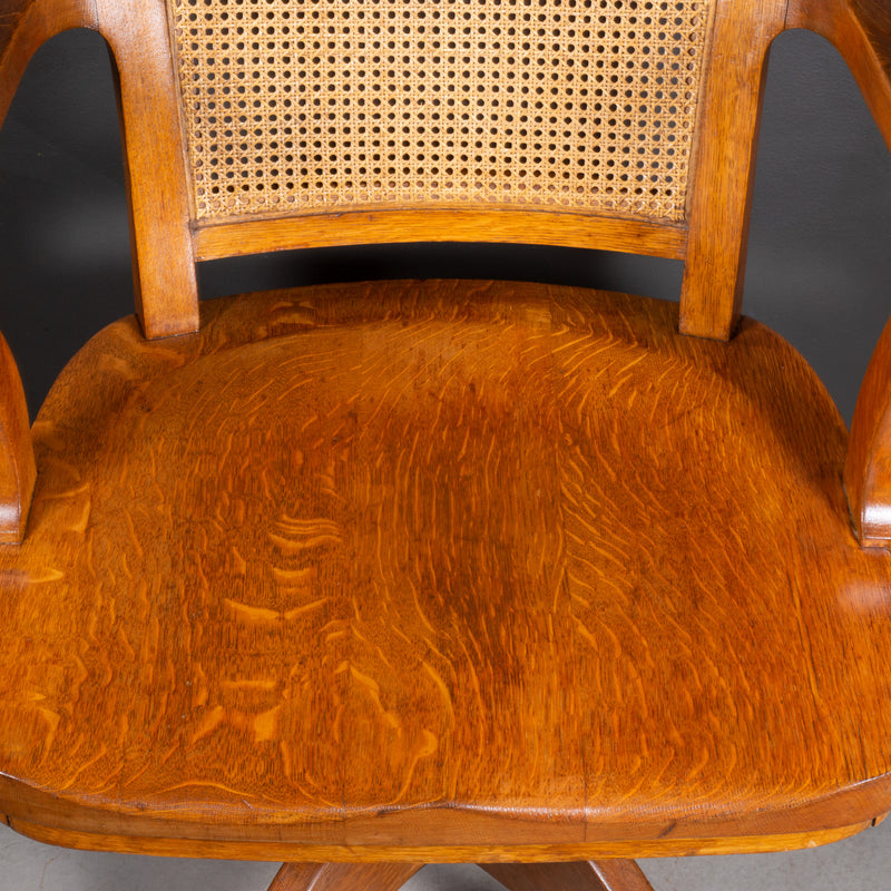 Antique Adjustable Milwaukee Chair Company Swivel Office Chair c.1910-1940