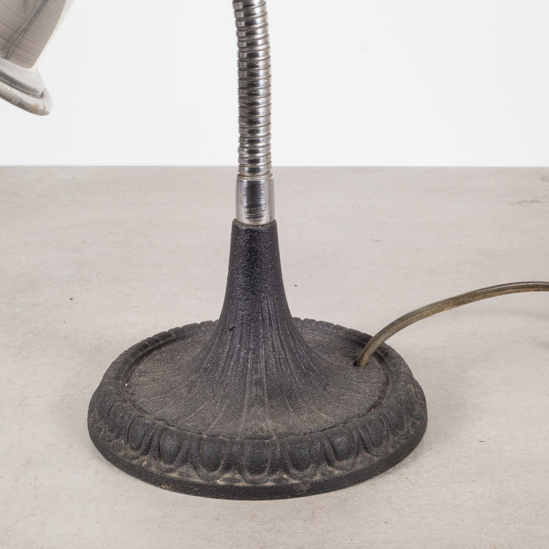 Articulating Gooseneck Table Lamp with Cast Iron Base c.1930