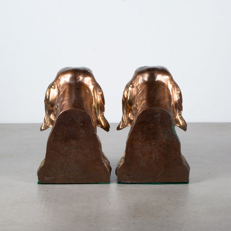Bronze Plated Dog Bookends c.1940
