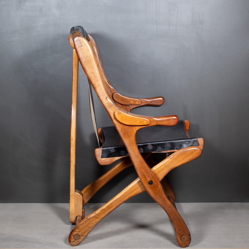 Mid-century Don Shoemaker Rosewood and Leather Folding Lounge Chairs, Mexico c.1960-Price per chair