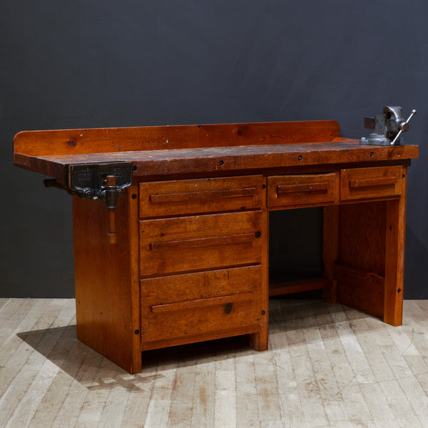 Vintage Bauhaus Oak Veneer Desk from Mücke & Melder, 1940s