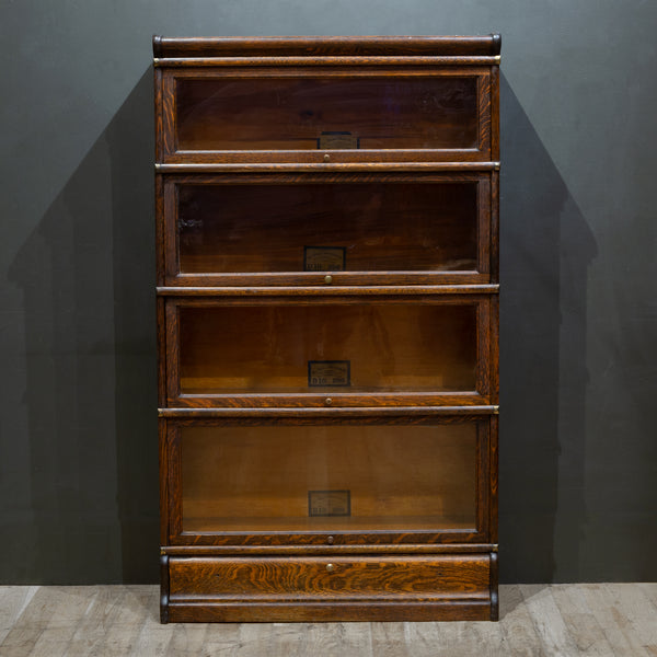 Globe-Wernicke 4 Stack Lawyer's Bookcase with Graduated Shelves