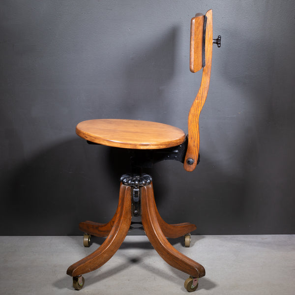 19th c. Heywood Brothers & Wakefield Company Stenographer's Chair