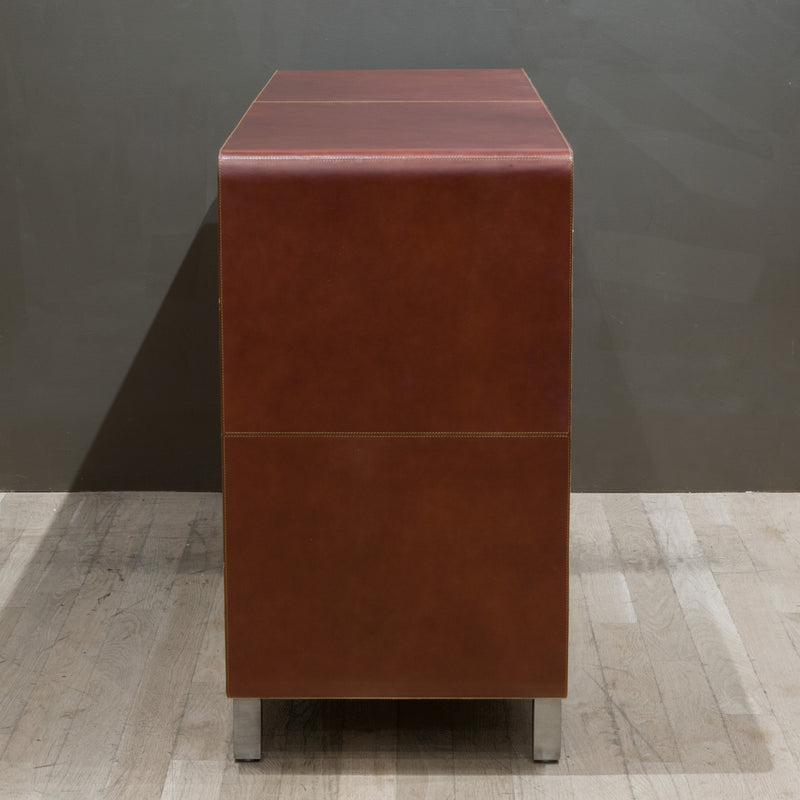 Aged Leather Dante Dresser by Made Goods