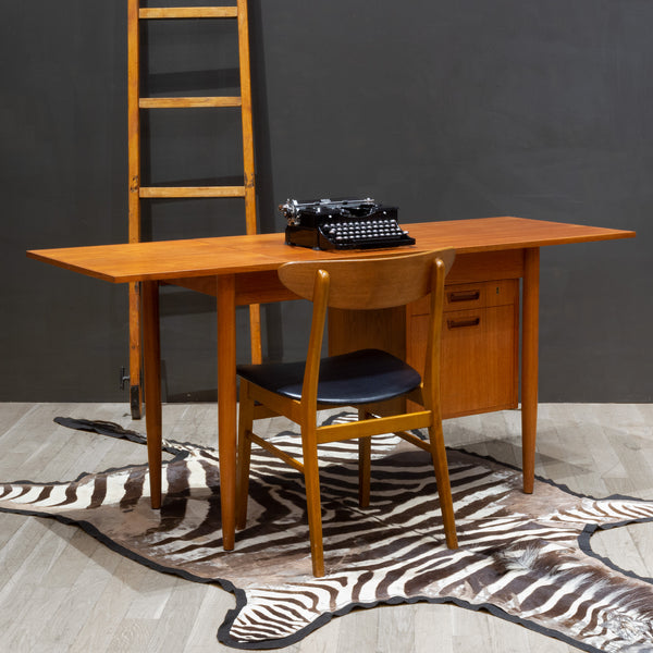 Mid-century Teak Expandable Desk and Chair by Gunnar Nielsen