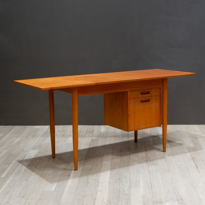 Mid-century Teak Expandable Desk and Chair by Gunnar Nielsen Tibergaard, Denmark c.1960