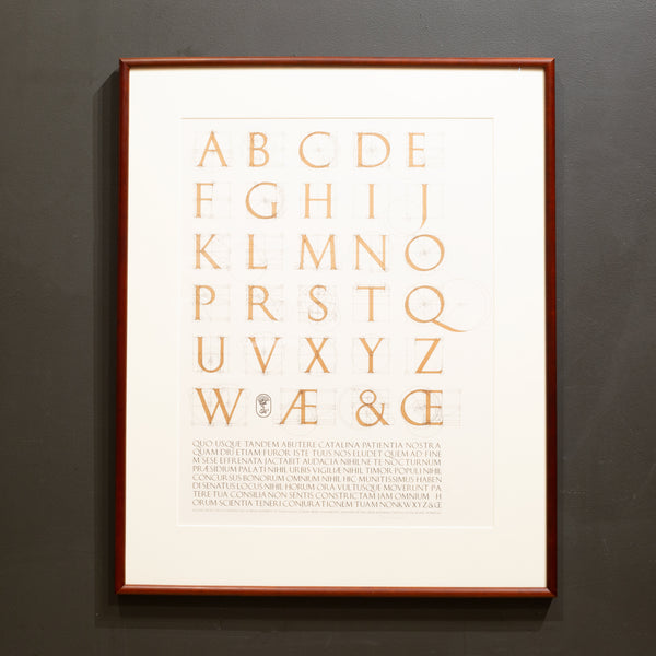 David Lance Goines, A Constructed Roman Alphabet, Signed and