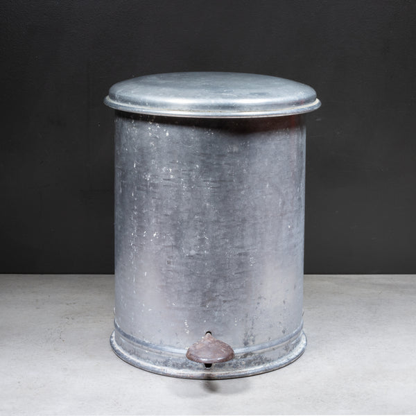 foot pedal trash bin Vintage Foot Pedal Waste Basket c.1940