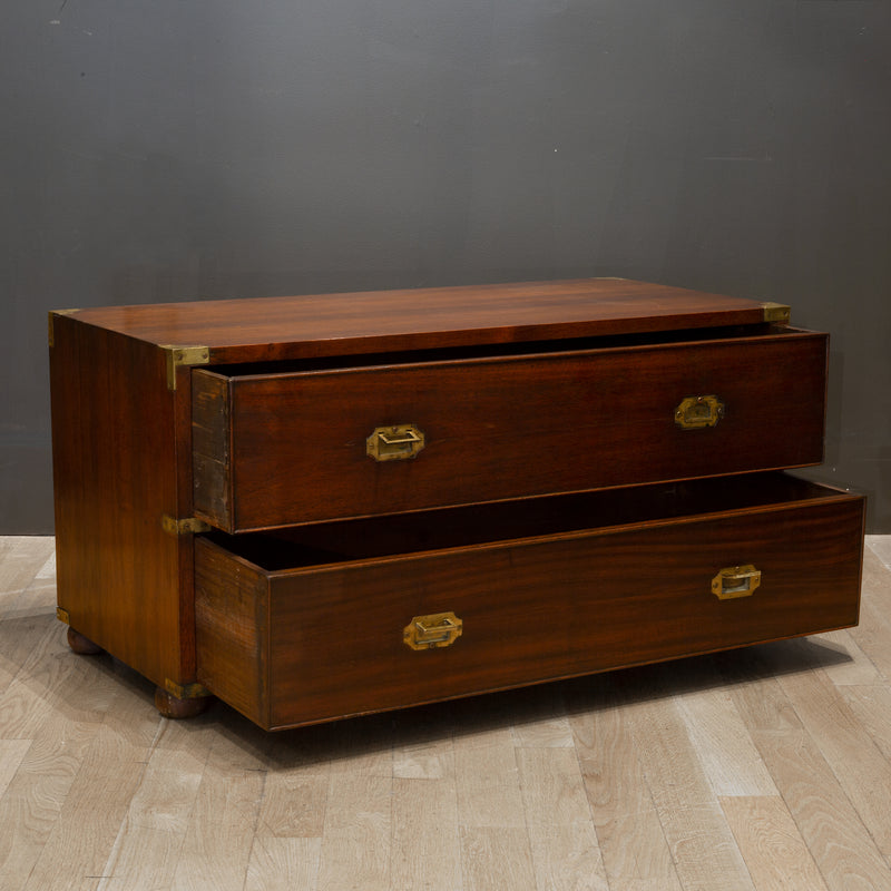 Mid 19th c. Mahogany and Brass Campaign Chest c.1850s