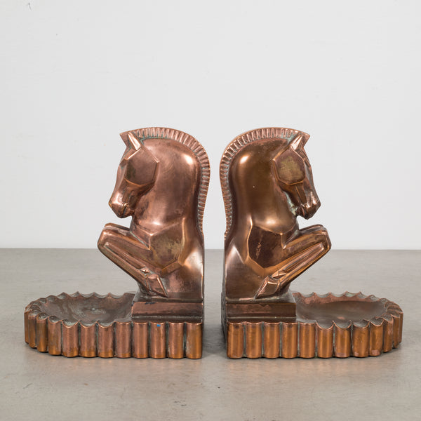 小物入れ ARTDECO vintage Horse bronze Bronze Plated Trojan Horse Bookend/Ashtray by Champion Products c