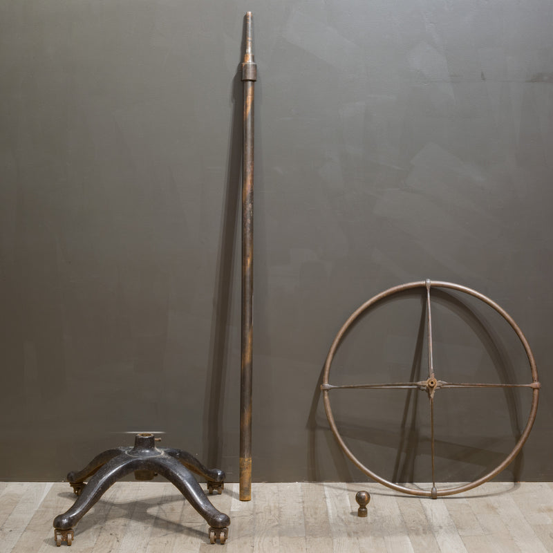 Early 20th c. Japanned Coat/Garment Rounder Rolling Rack c.1910