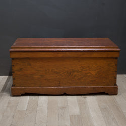 Handmade Redwood Tool Chest with Inner Tray c.1940