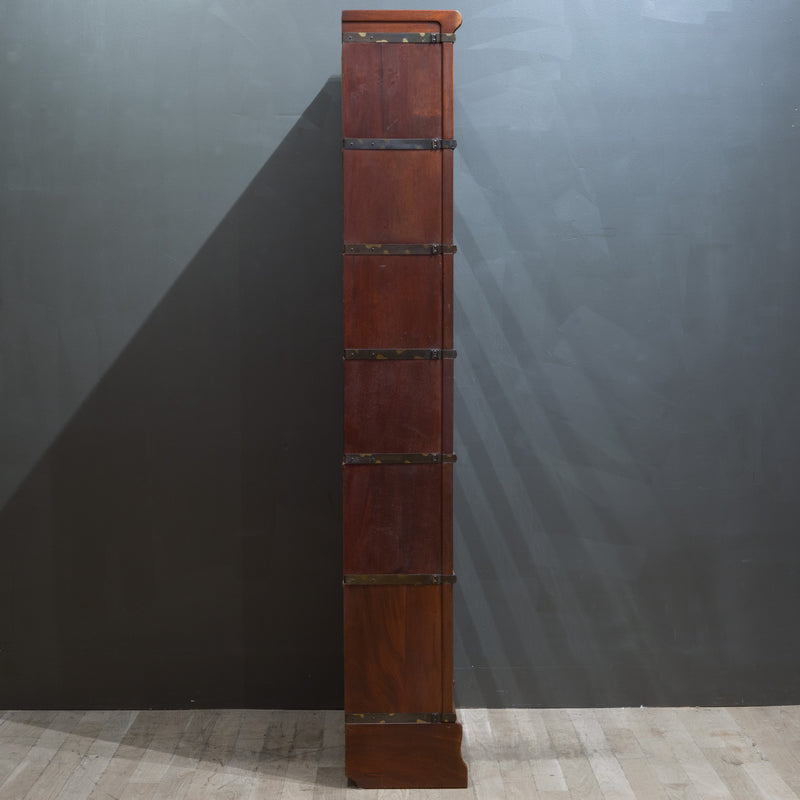 Early 20th c. Globe-Wernicke Mahogany 6 Stack Lawyer's Bookcase with Drawer c.1910