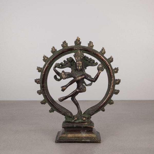 Bronze Hindu Shiva as Lord of the Dance Sculpture 7" c.1930