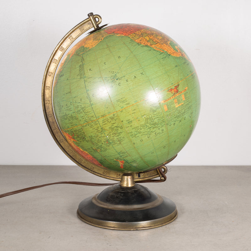 Mid-century Illuminated Glass Globe c.1960
