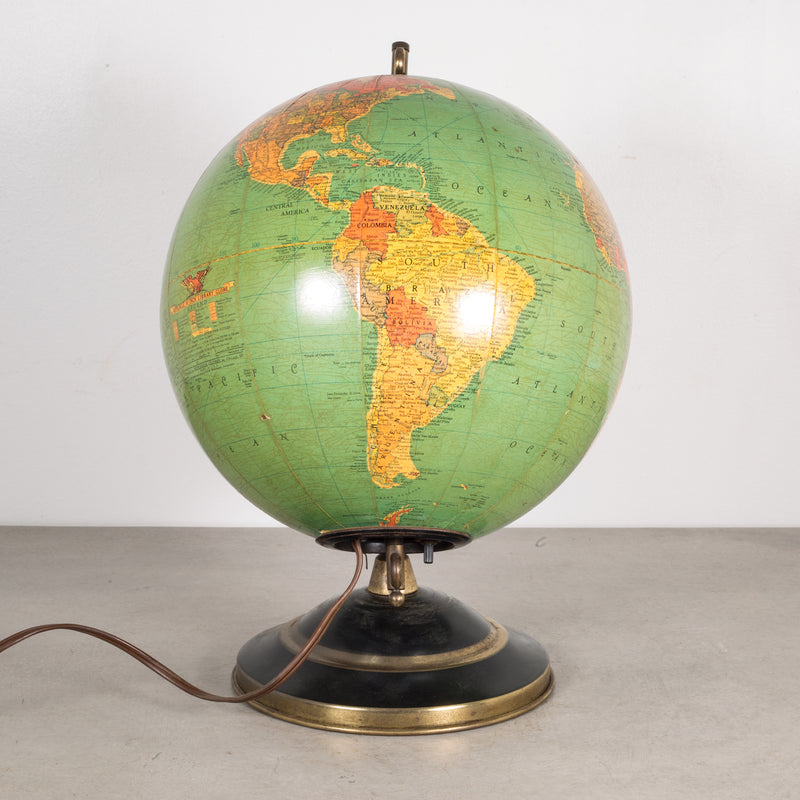 Mid-century Illuminated Glass Globe c.1960