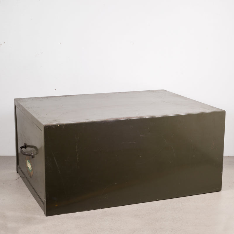 Industrial Army Green Factory Cabinet c.1940