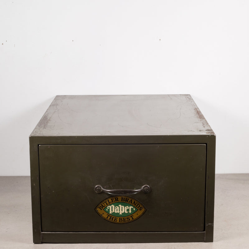 Industrial Army Green Factory Cabinet c.1940