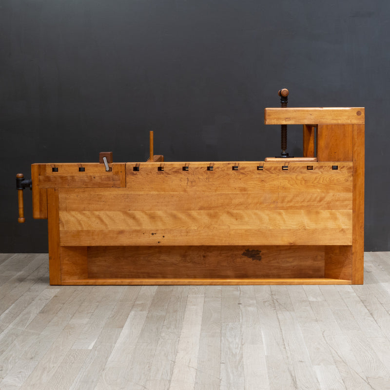 Handmade Solid Maple Carpenter's Workbench c.1970