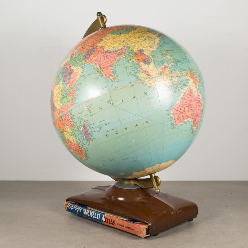 Replogle Standard Globe with Atlas c.1961-1964
