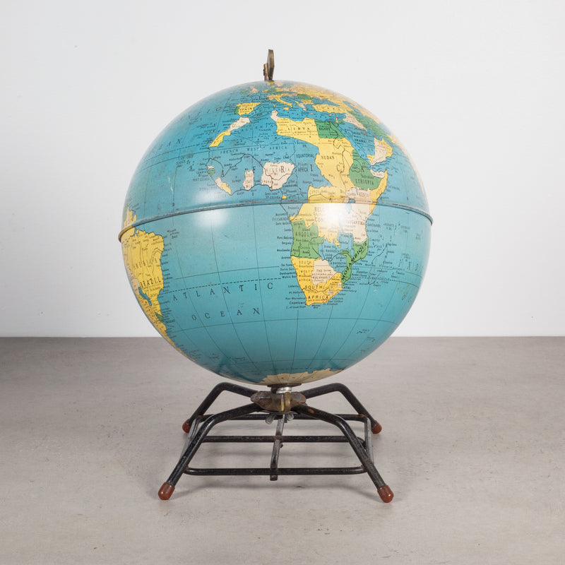Mid-century All Metal Replogle Globe c.1950-1970