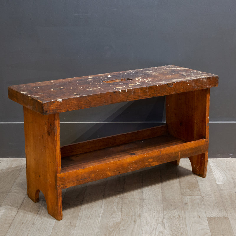 Small Woodworker's Bench with Bottom Tool Tray c.1920-1940