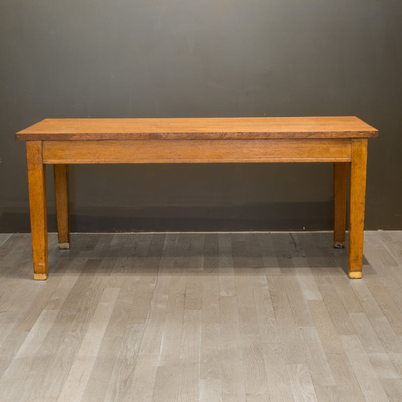 Solid Oak Two Drawer Desk by Standard Furniture Co. c.1940
