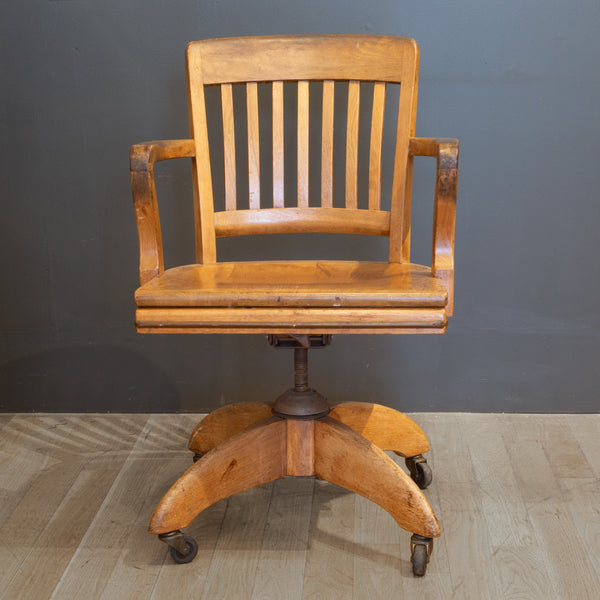Antique Swivel Oak Desk Chair 1930 S16 Home