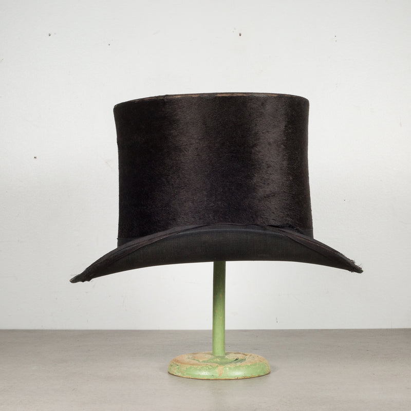 Antique Beaver Fur Top Hat c.1800-1910