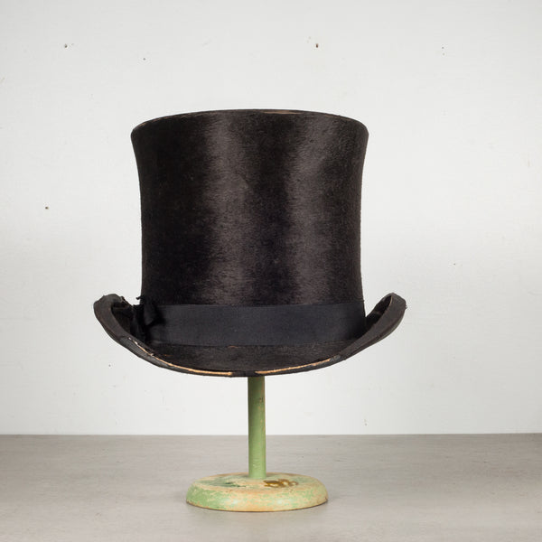 Antique Beaver Fur Top Hat c.1800-1910