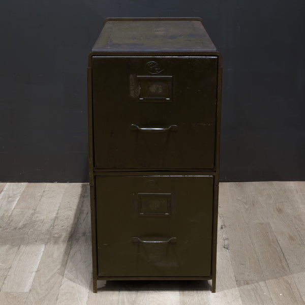 Antique Industrial Y and E Modular Steel File Cabinet c.1940 S16 Home