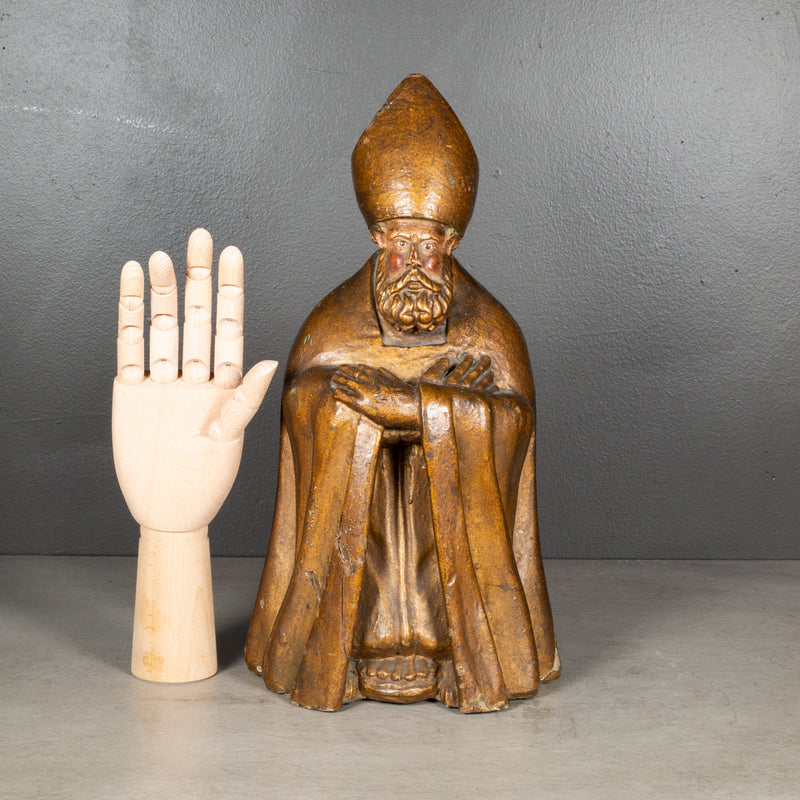 17th c. Carved French Bishop Bust