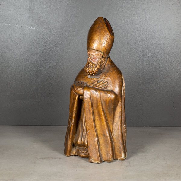 17th c. Carved French Bishop Bust