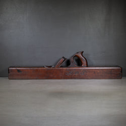 Large 18th c. Monogrammed Cherry Wood Jointer Plane