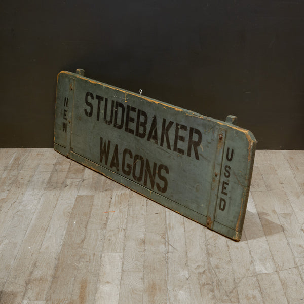 Hand Painted Studebaker Wagons Sign c.1930