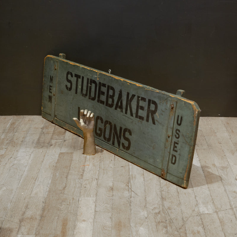 Hand Painted Studebaker Wagons Sign c.1930