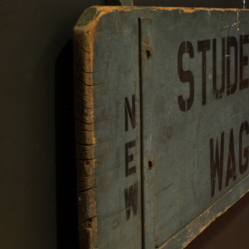 Hand Painted Studebaker Wagons Sign c.1930