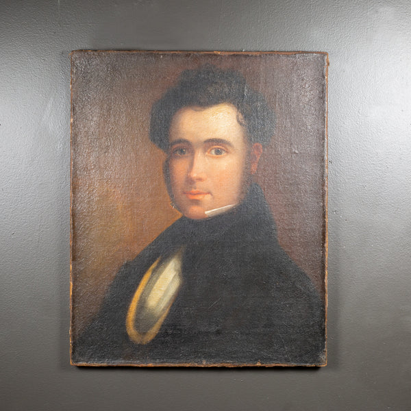 19th c. American Oil Portrait of a Gentleman