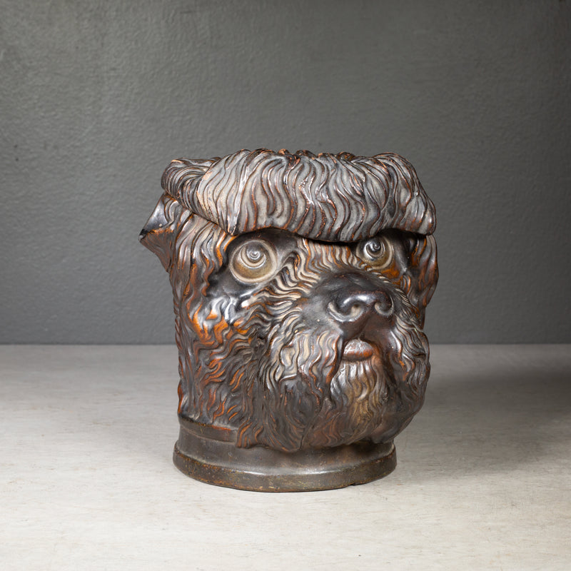 antique tobacco jars Late 19th c. Bernard Bloch Terracotta Dog Head Tobacco Jar c.1890