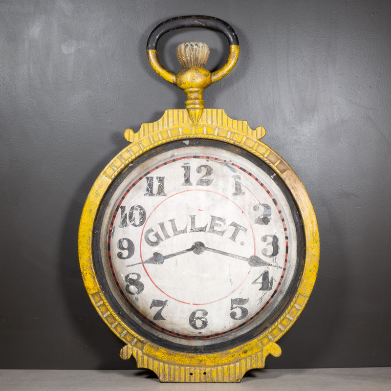 19th c. Belgian Cast Iron Double Face Watchmaker's Store Sign c.1860-1890