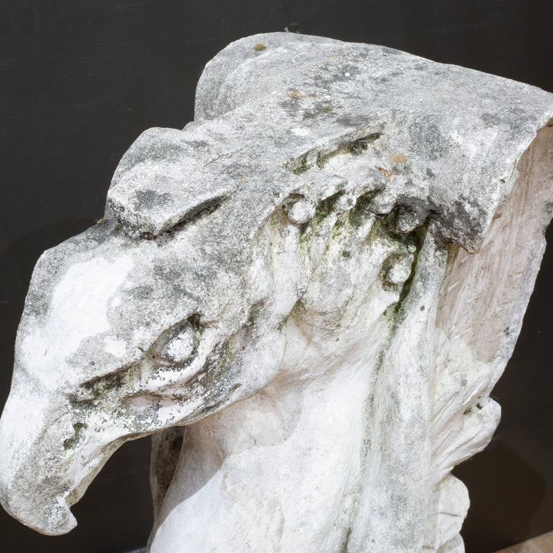 Late 19th c. Cast Stone Griffin Sculpture c.1899