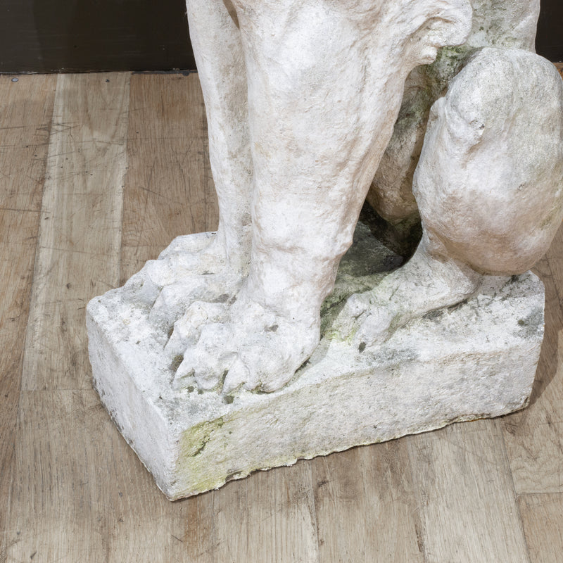 Late 19th c. Cast Stone Griffin Sculpture c.1899