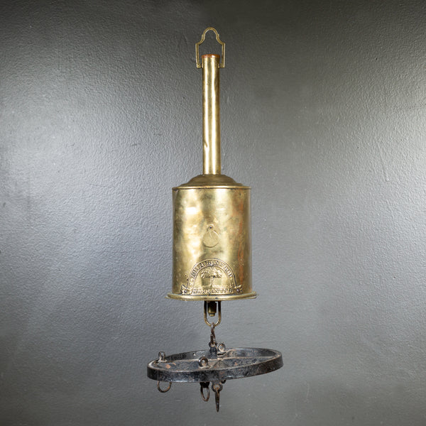 Mid 19th c. Brass Fireplace Roasting Bottle Jack