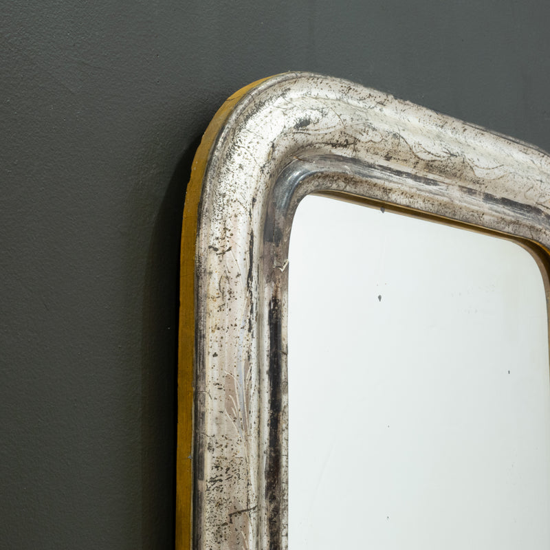 Petite 19th C Silver Louis Philippe Mirror - Foxglove Antiques & Galleries