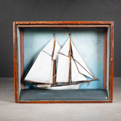 19th c. Hand Crafted Nautical Ship Diorama c.1869