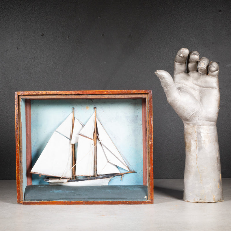 19th c. Hand Crafted Nautical Ship Diorama c.1869