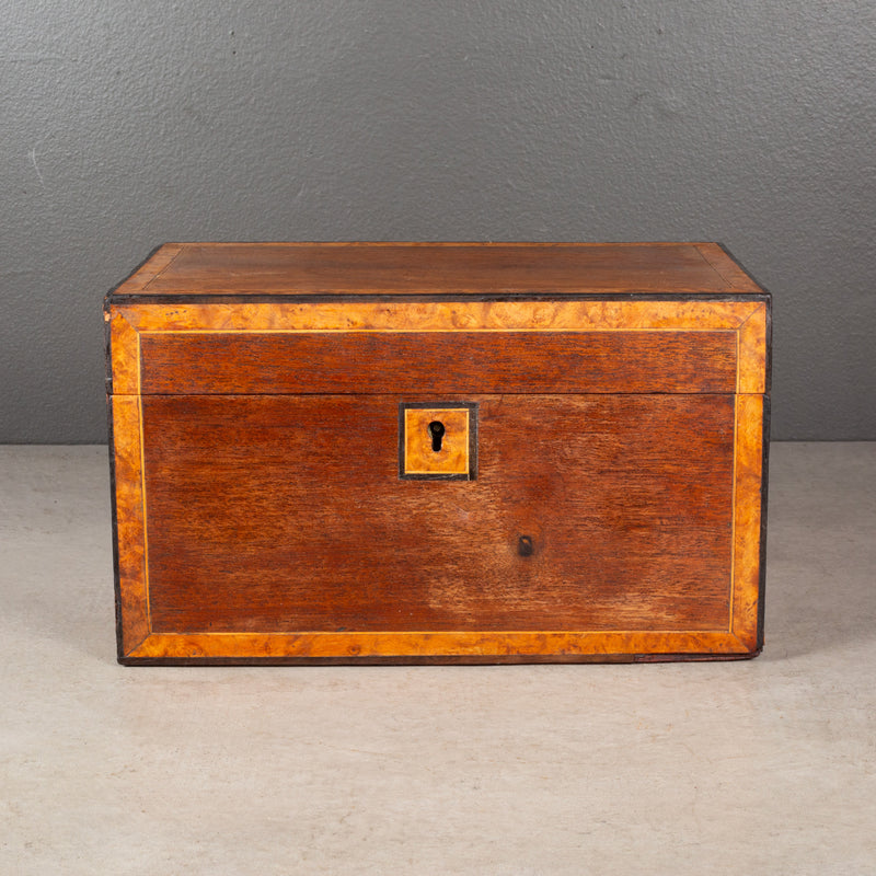 19th c. Inlay Box with Removable Inner Tray c.1800s